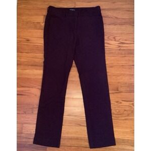 Mario Serrani Patterned Plum & Black Stretch Pants Sz 4